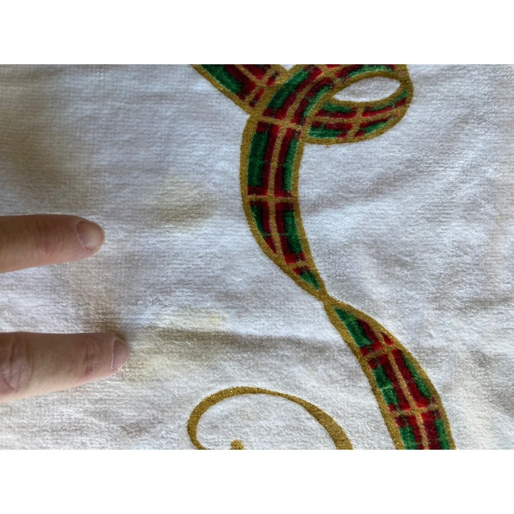 Lenox Holiday Nouveau 4 Piece Towel Set Cotton Holly Plaid Gold 750906 New‎